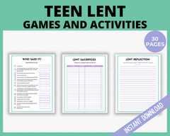 Printable Lent Activities for teens