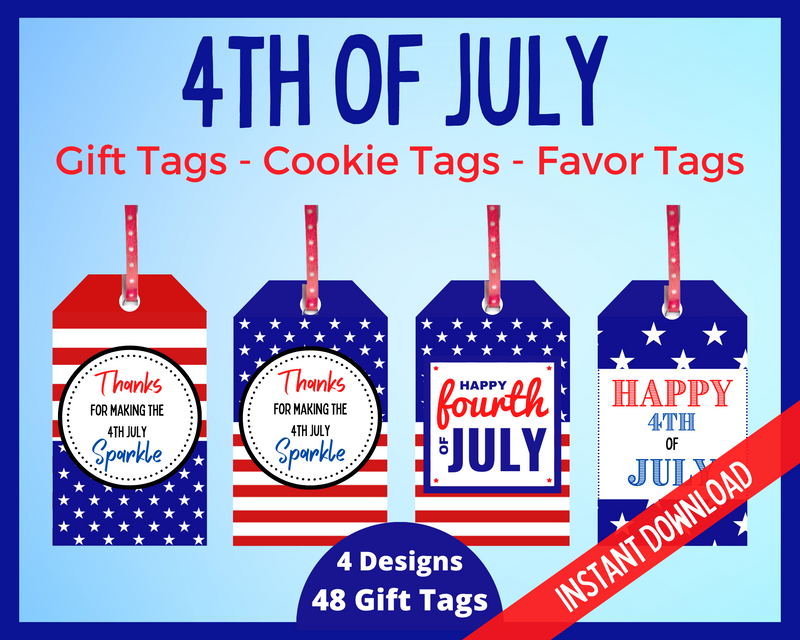 4th of July Gift Tags