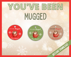 You've Been Mugged gift tags