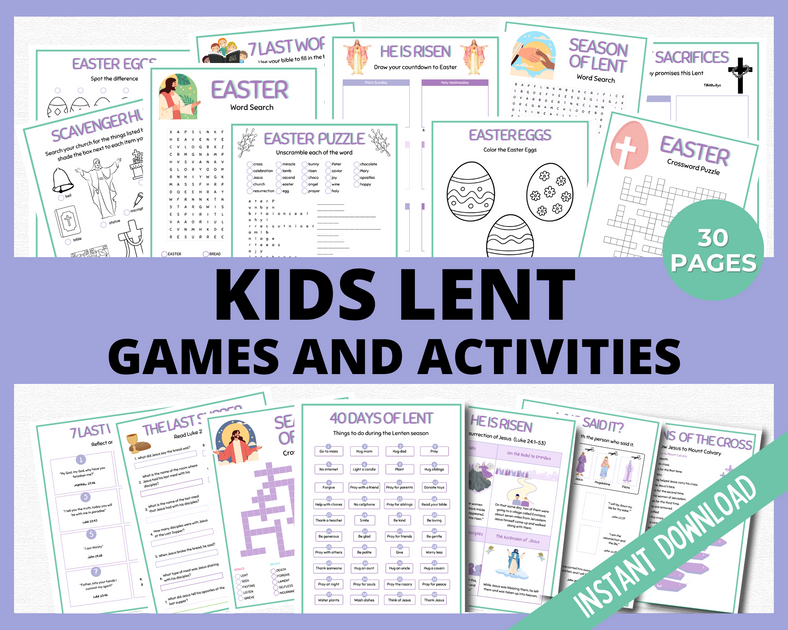 Kids Lent Games and Activities | LittleHaloJ