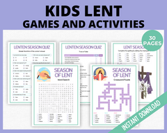 Printable Lent Games for Kids to play