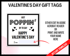 Valentines Pop It gift tags