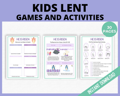Printable He Is Risen Lent Activities for kids