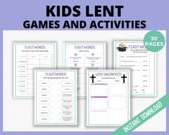 Printable 7 Last Words Kids Lent Activities