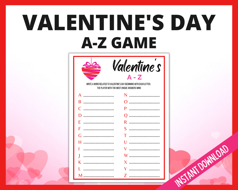 Valentines Day A-Z Game
