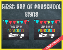 First Day school chalkboard signs