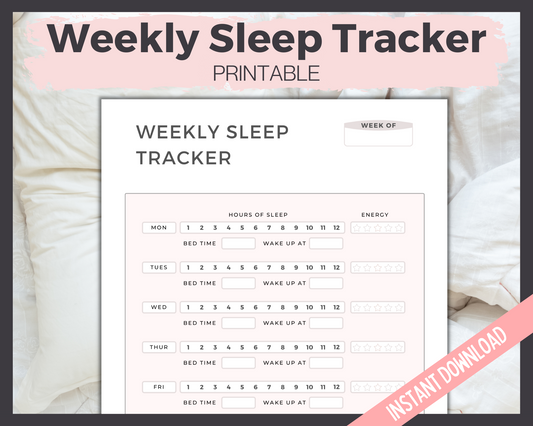 Weekly sleep tracker