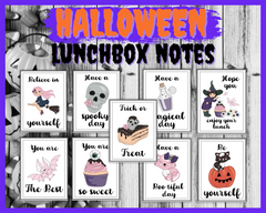 Halloween Lunchbox Notes - Pink