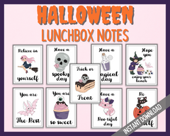 Halloween Lunchbox Notes - Pink