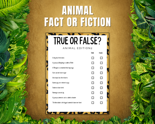Animal Edition 2 - True or False