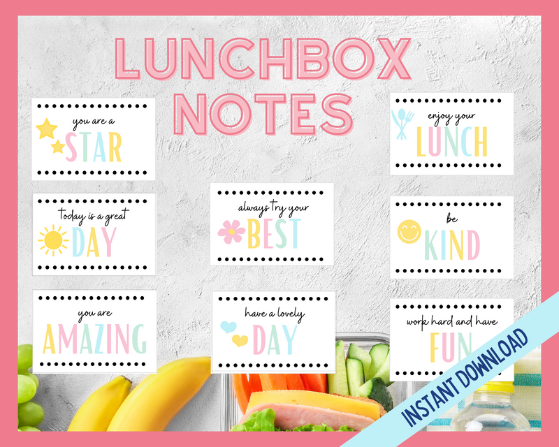 Pastel Lunch Box notes