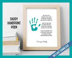Daddy Handprint Poem