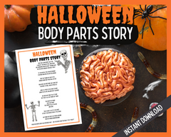 Halloween body parts story printable game