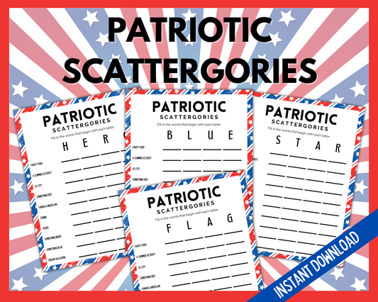 Patriotic Scattergories Games