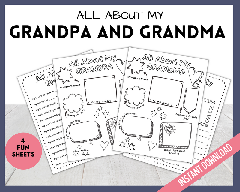All about Grandpa and Grandma pages