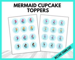 Mermaid Cupcake Toppers
