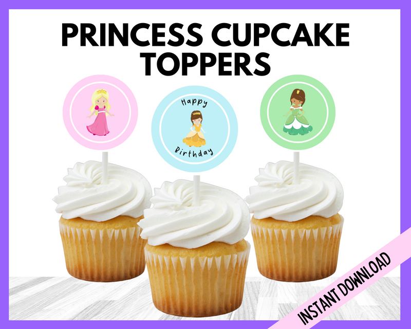 Princess cupcake toppers