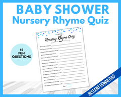 Baby Shower Nursery Rhyme Quiz