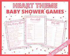 Heart Themed baby Shower Games