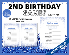 Make a word Printable 2nd Birthday party games