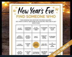 New Years Eve Printable Bingo Game