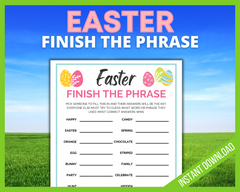 Printable Easter Finish the Phrase Game