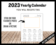 2023 printable family calendar