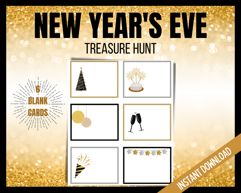 New Years Eve Treasure Hunt Clue Cards