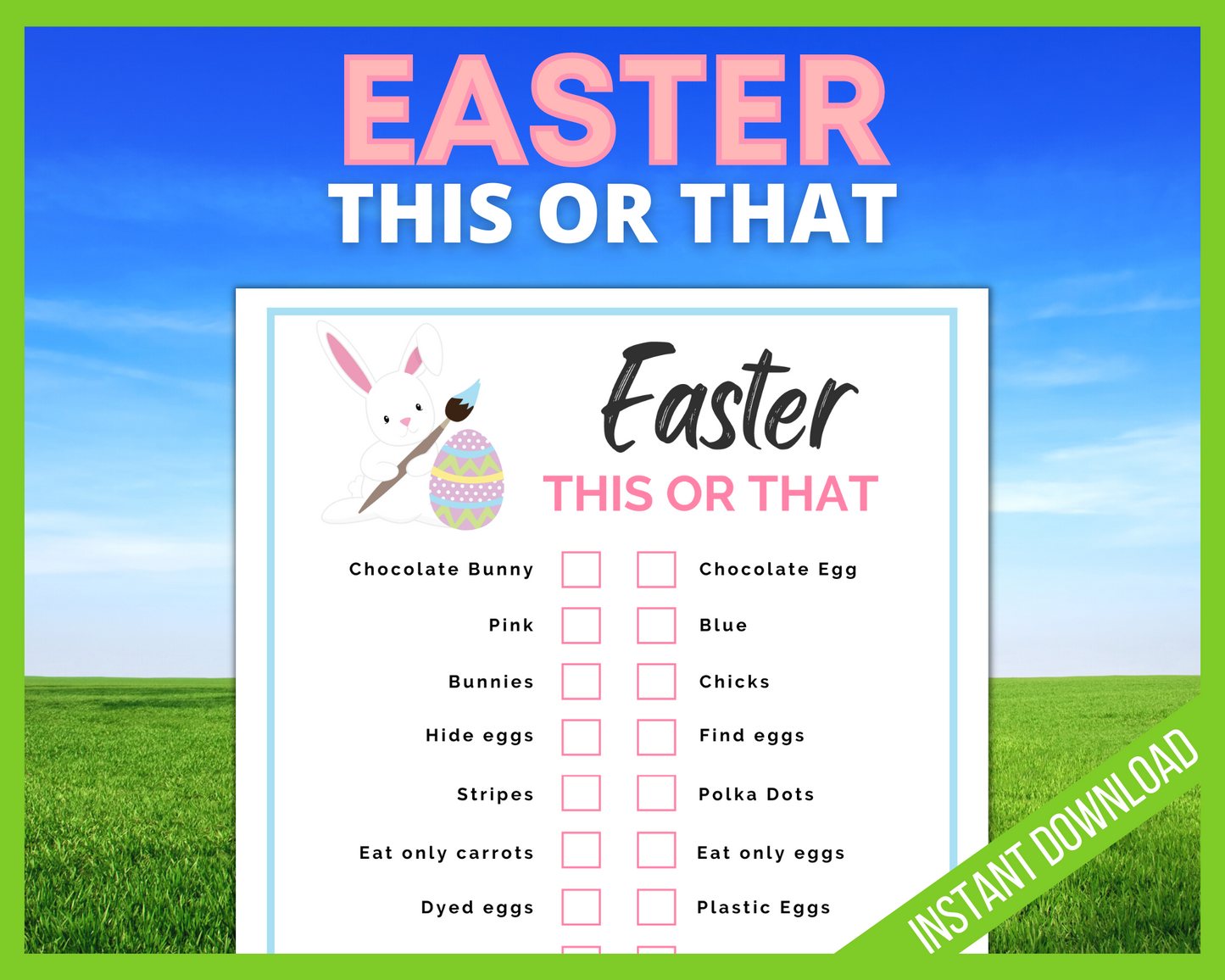 Easter This or That Printable Game