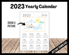 2023 printable calendar draw a picture