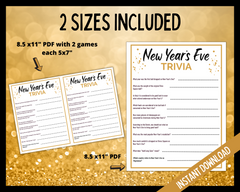 New Years Eve Printable Trivia Game
