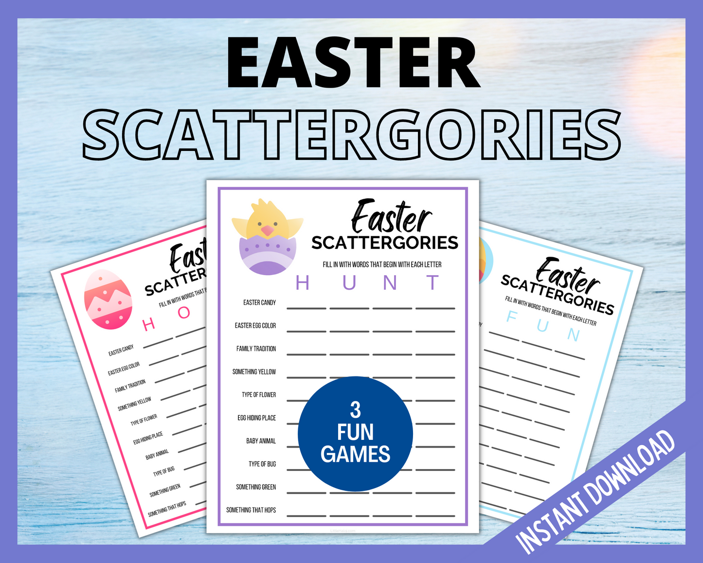 Easter Printable Scattergories