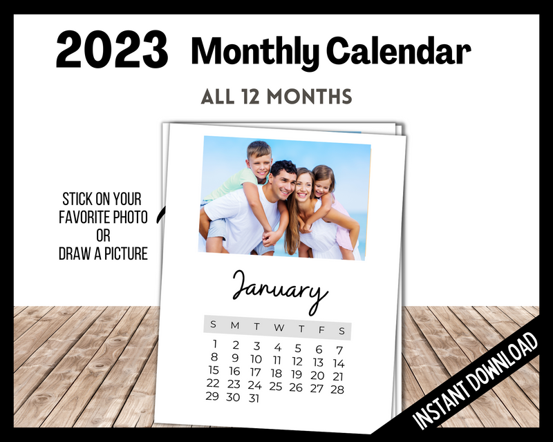 2023 Monthly Calendar printable