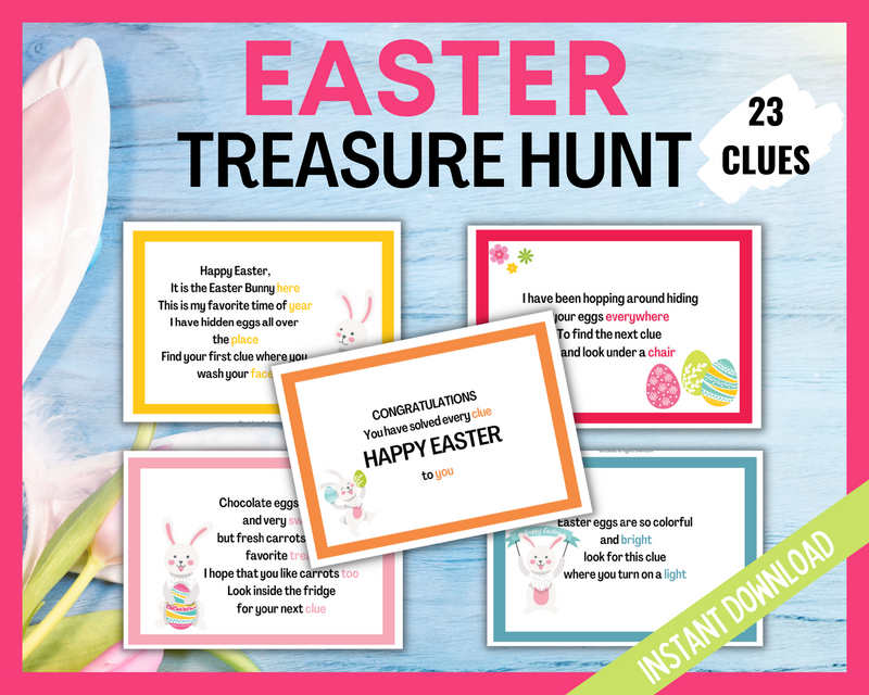 Indoor Easter Treasure Hunt Clues