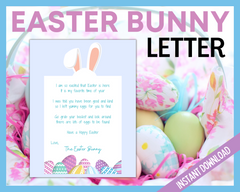 Printable Easter Bunny Letter Purple 