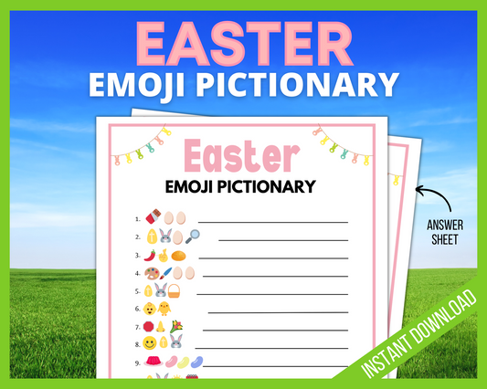 Printable Easter Emoji Pictionary Game