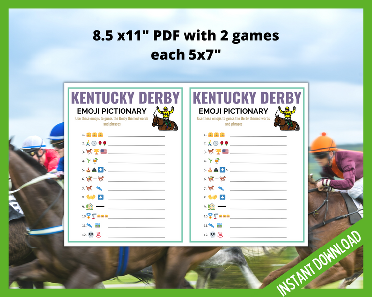 Kentucky Derby Emoji Pictionary – LittleHaloJ