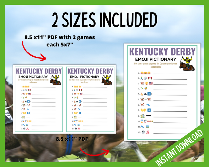 Kentucky Derby Emoji Pictionary | LittleHaloJ
