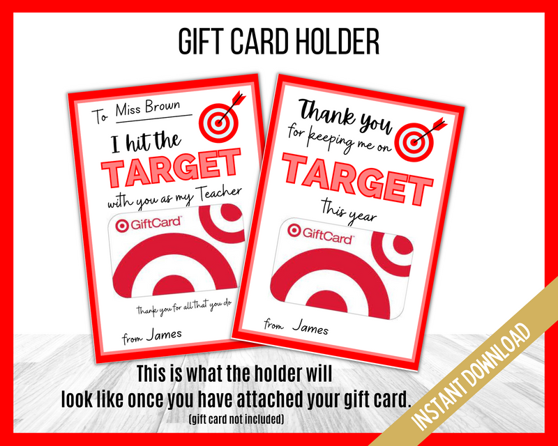 Target Gift Card Holders Printable