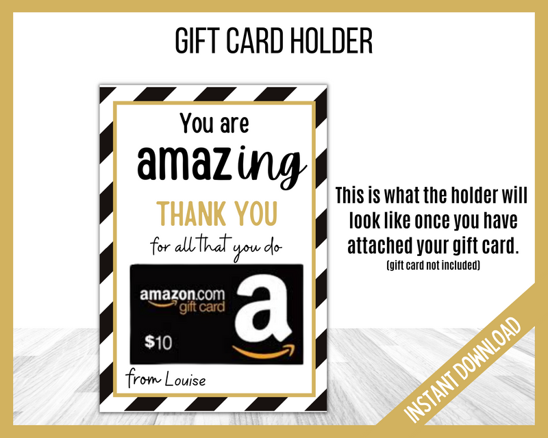You are Amazing Gift Card Holder Printable