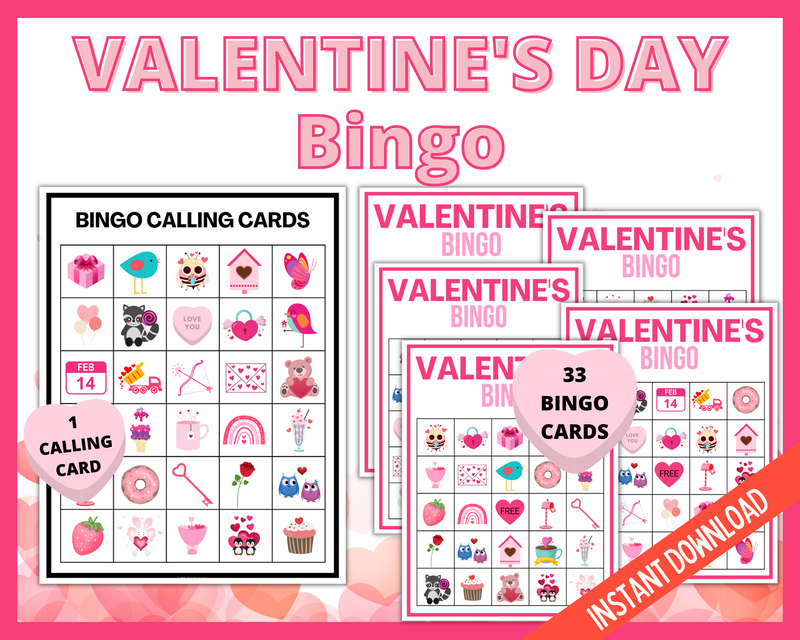 Printable Valentines Bingo Game