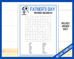 Fathers Day Printable Game Word Search