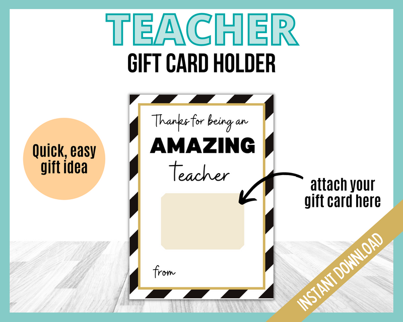 Amazing Teacher Gift Card Holder