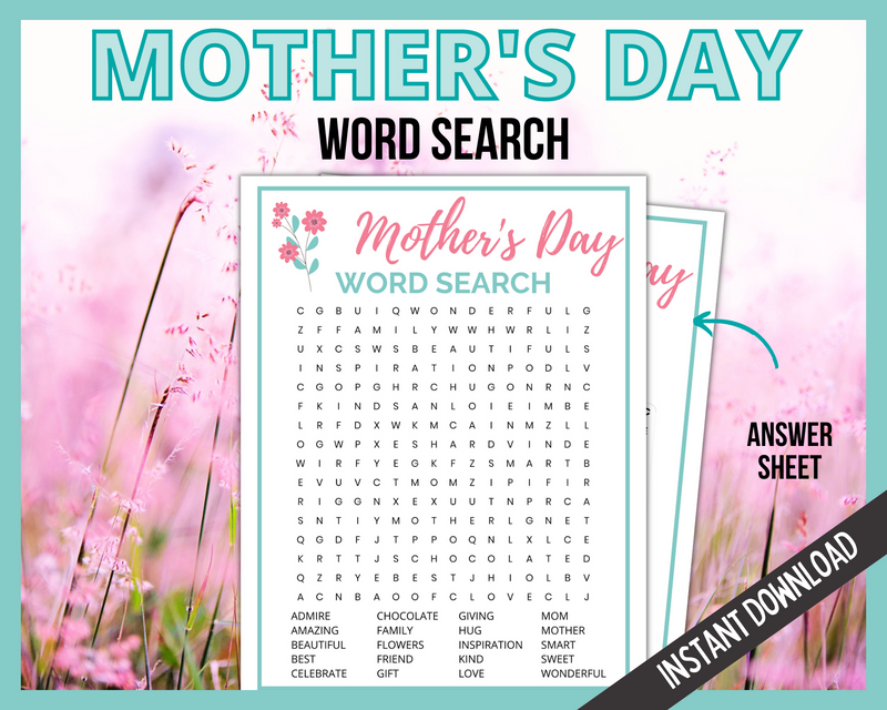 Printable Mothers Day Word Search