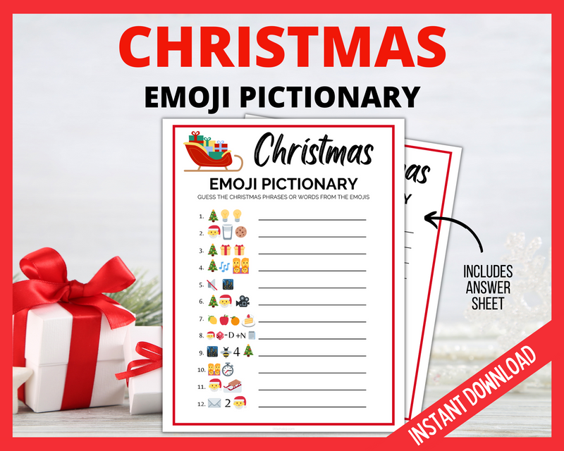 Christmas Emoji Pictionary