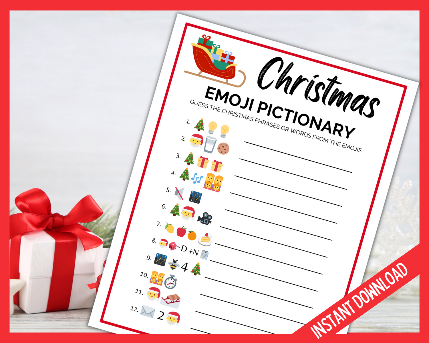 Christmas Emoji Pictionary – LittleHaloJ