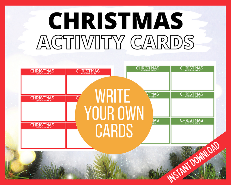 Advent Calendar Christmas printable activity cards