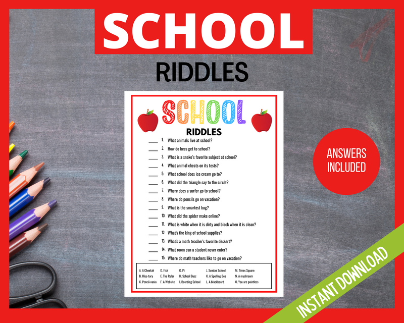 School riddles and jokes for kids
