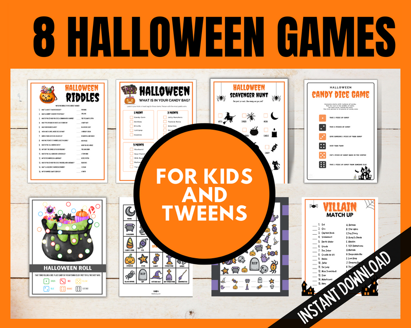 Halloween Kids game bundle printable 