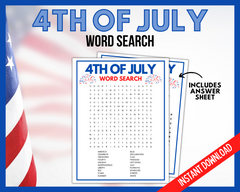 4th of July Printable Word Search